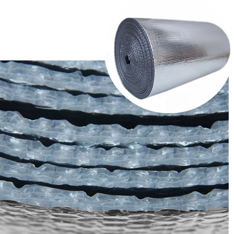High R Value Fireproof Reflective Double Foil Bubble Insulation