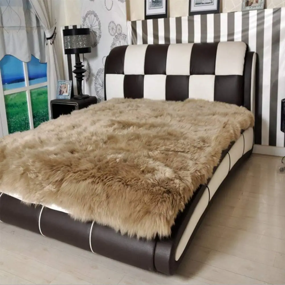 china factory sheepskin rug wool bed fur blanket mattress shaggy rug sheepskin area rug