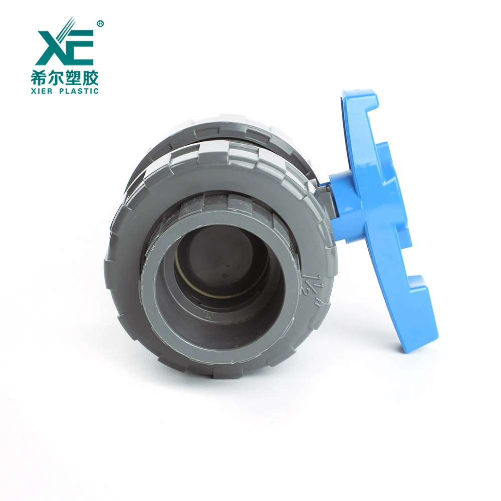 Best selling newest plastic blue handle true union ball valve