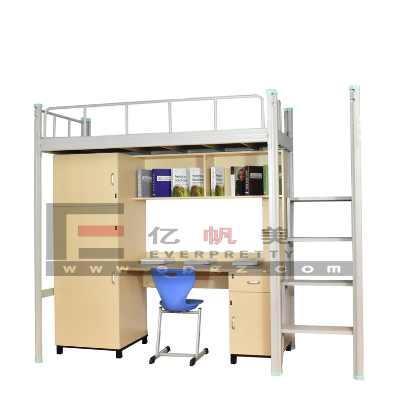 China Hot Sale Cheap School Furniture University College Dormitory Hotel Furniture Metal Double Bunk Beds for Sale