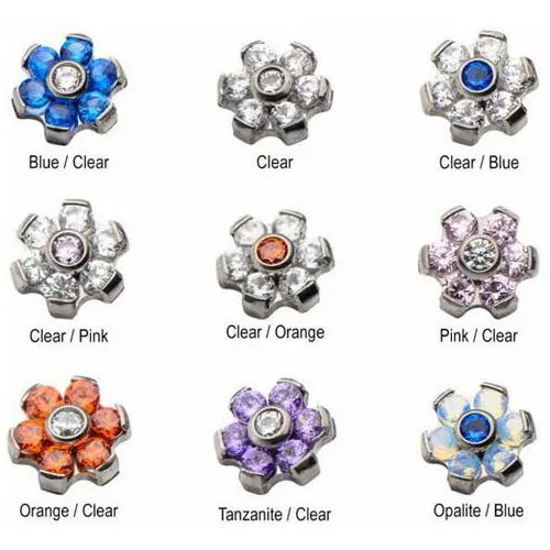 astm f136 titanium flower top body piercing