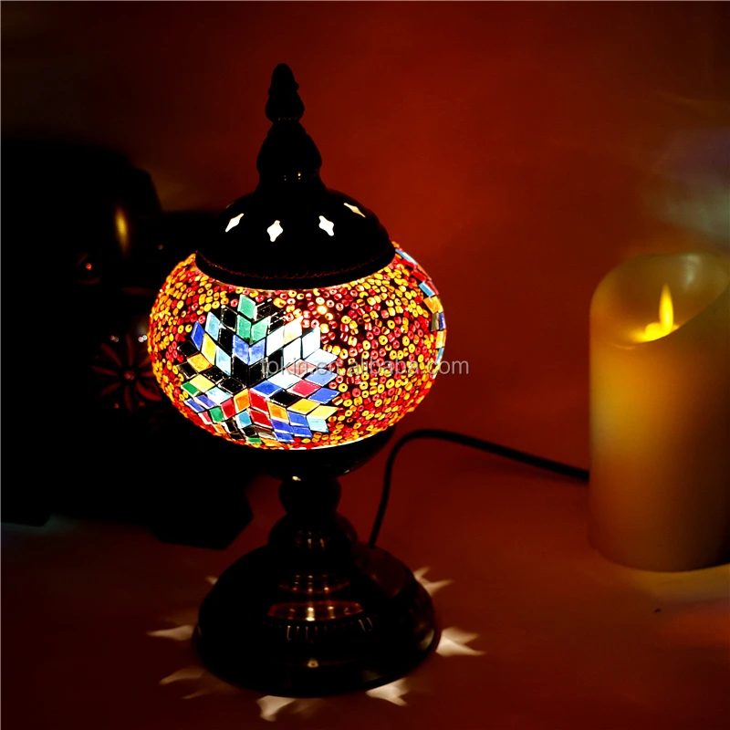 Tokin-lighting (TC1M04) турецкие светодиодные настольные лампы ручной работы с мозаикой