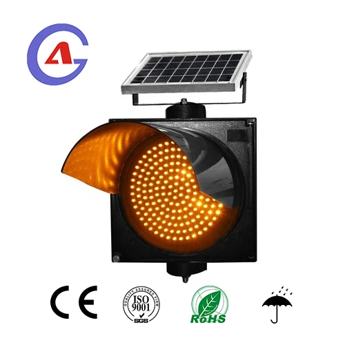 Flashing warning signal solar traffic light