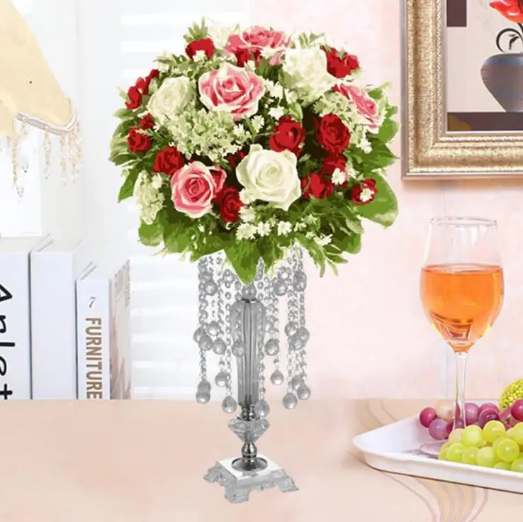 Wedding Decorative Flowers  Holder Crystal flower ware  one set three pieces of S/M/L model