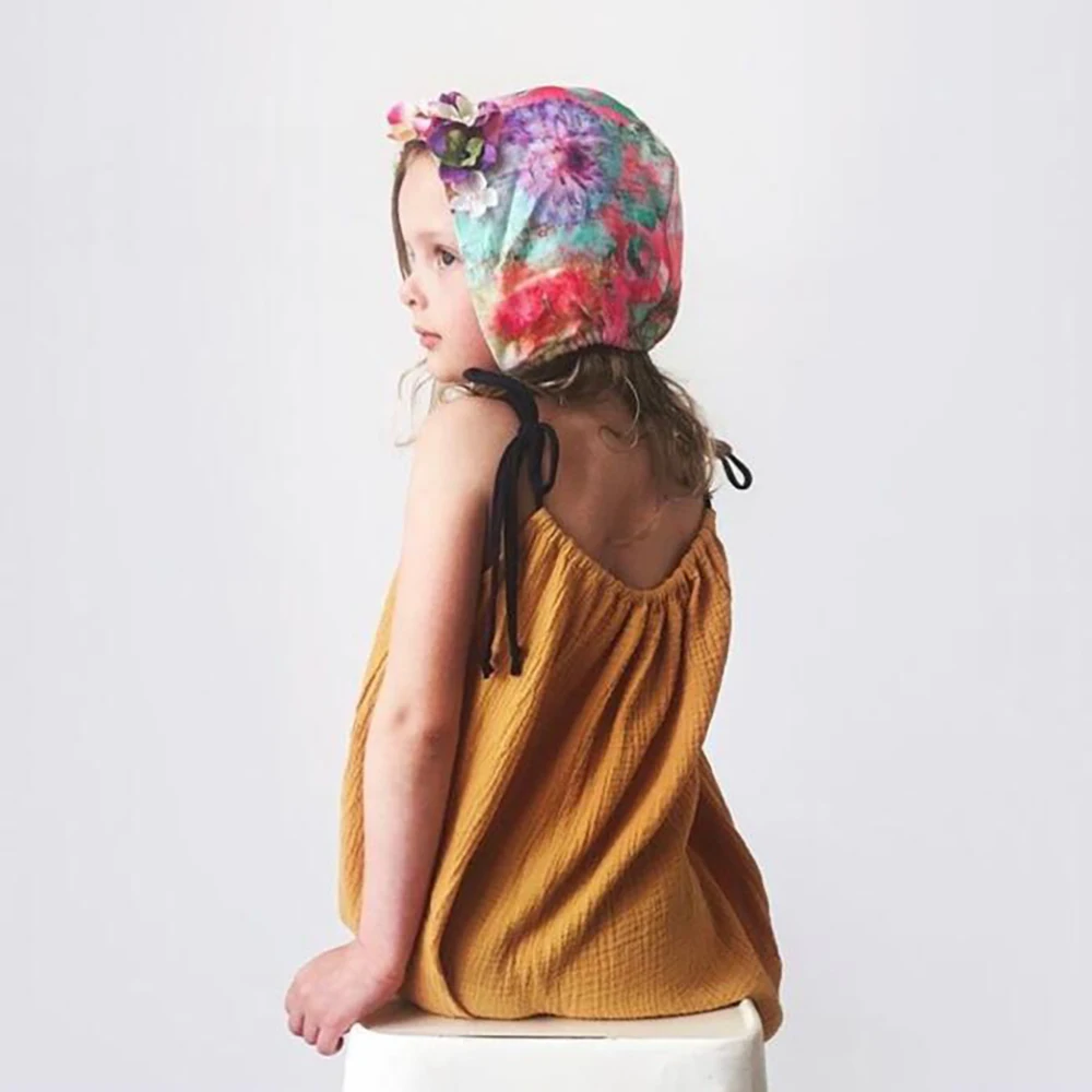 
New Arrival Newborn Toddler Baby Girls Dress Casual Summer Baby Clothes Girls Muslin Cotton Soft Vest Dress 