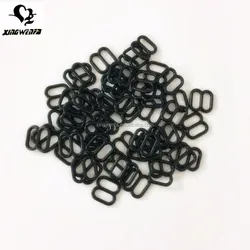 Good quality 8mm 10mm black white clear plastic bra strap adjuster bra plastic ring and slider