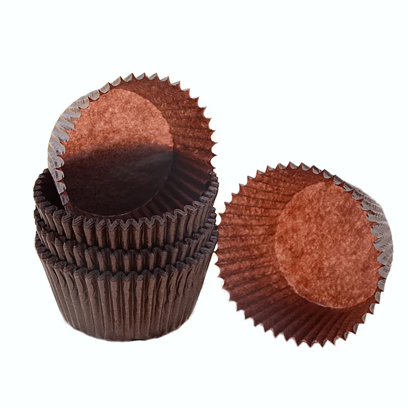 Food grade paper baking muffin cup chocolates brown greaseproof cupcake liner mini