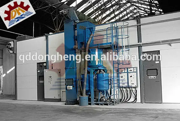 Ce / ISO руководство пескоструйная обработка для большой стальной пластины и живопись с краской спрей линия