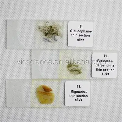 Microscope Prepared Mineral Grinding Slides Stone Section Slides Rock Specimen Thin Section