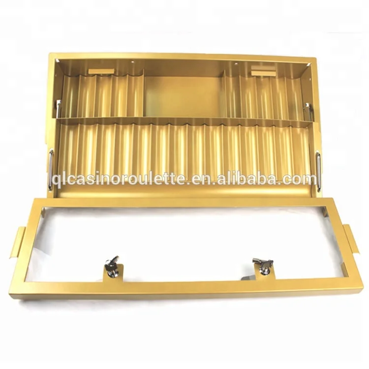 Double Floors Metal Golden Chip Tray Casino Baccarat Texes Customize Luxury roulette wheels Blackjack table Acrylic Clay