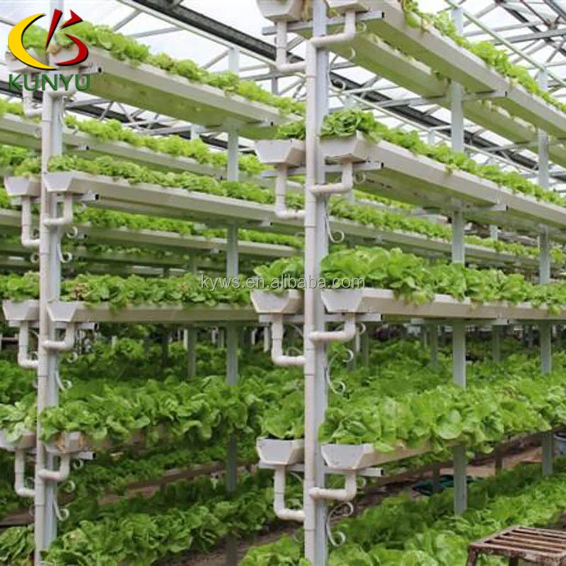 agricultural greenhouse flat hydroponics Used in Hydroponic Vertical Farm System PVC Square Tube