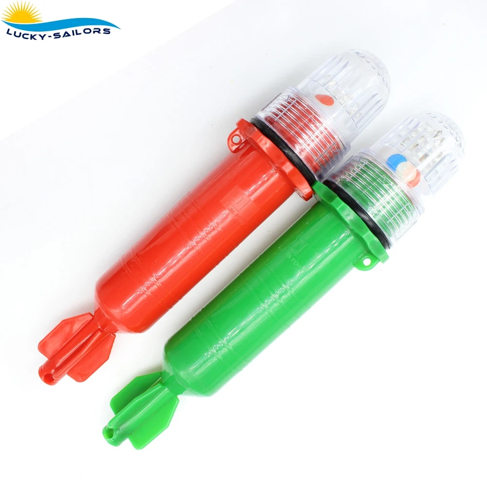 LED Underwater Night Fishing Net Float Light Flshnet Light LED Single Flash Two D Battery Signal light Colorful