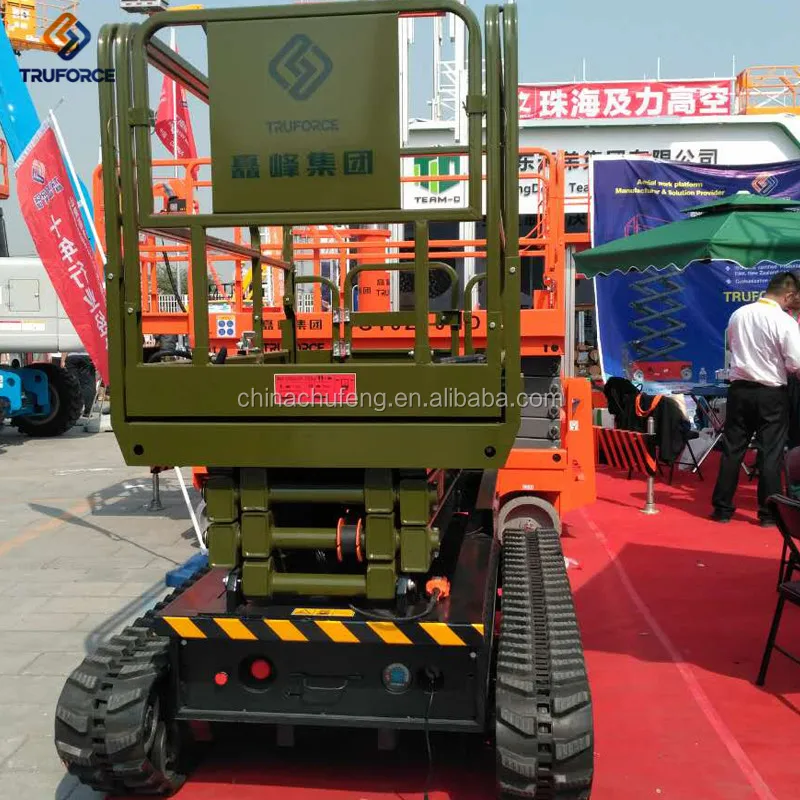  Самоходный гусеничный ножничный подъемник с питанием от батареи высотой 8 м