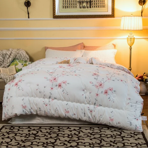 3 pieces winter custom king size cotton bedspread bed quilt