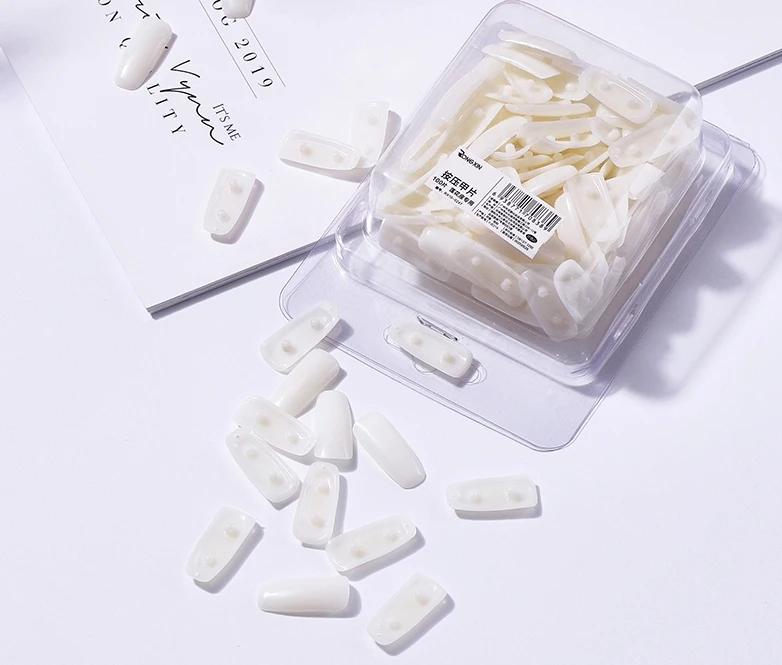 100 tips Natural Replaceable Nail Tips for Nail Art Uv gel polish Color Display Chart Practice Shelf Tips Holder