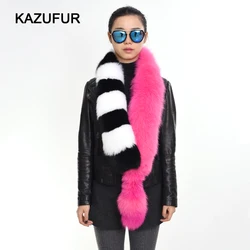 High Fashion Multi Color Real Fox Fur Scarf For Girls