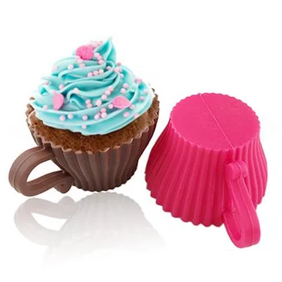 Custom logo cupcake muffin baking cups pastry molds oven use cake silicone mold