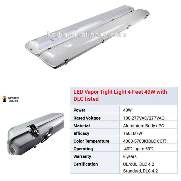 60w IP65 led vapor tight led lights for swimming pool waterproof tri proof light