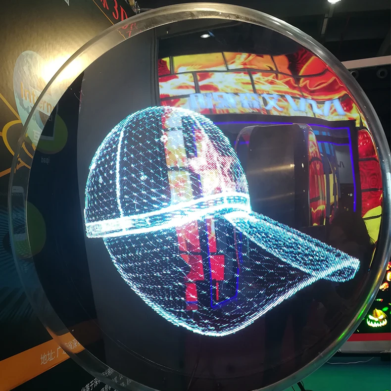 led fan screen holography fan panel sign hd indoor or outdoor 3d led signage display box pantalla