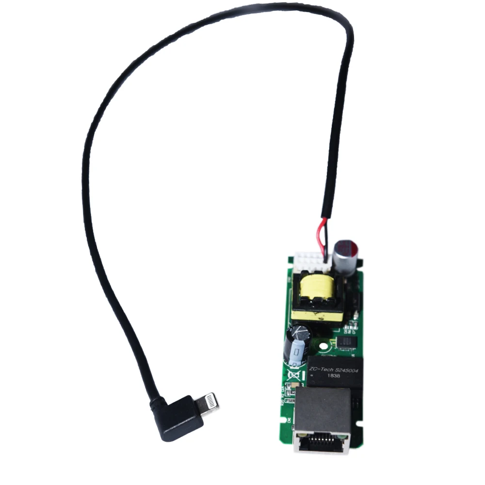 Разветвитель POE 802.3af с разъемом Lightning, 5 В, 2 А, вход RJ45, без корпуса, Ipad, планшеты до 328 футов