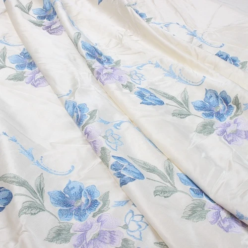 
30mm floral print silk cotton satin fabric digit print 