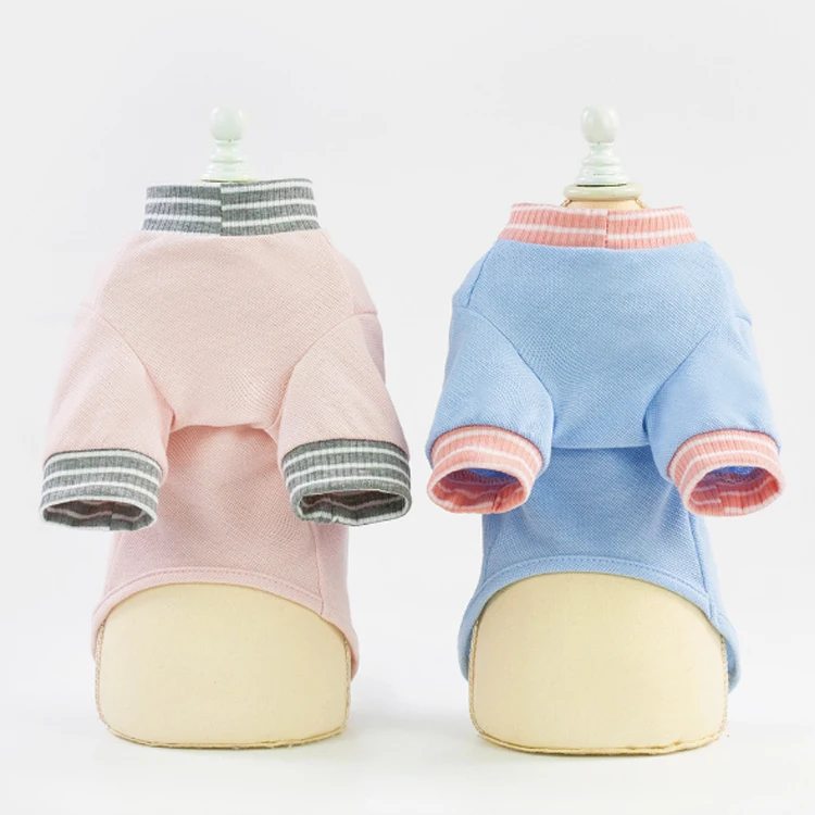 China Low MOQ Wholesale Cotton Dog Clothes Apparel with Sleeves dog shirt blank