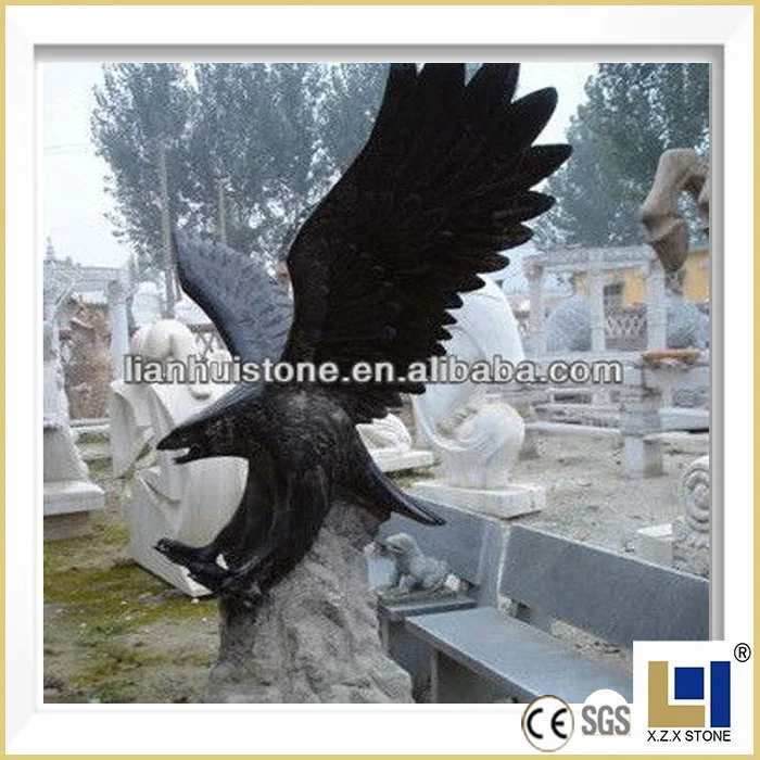 Natural outdoor garden stone eagle statues, large eagle statues (customized accept)