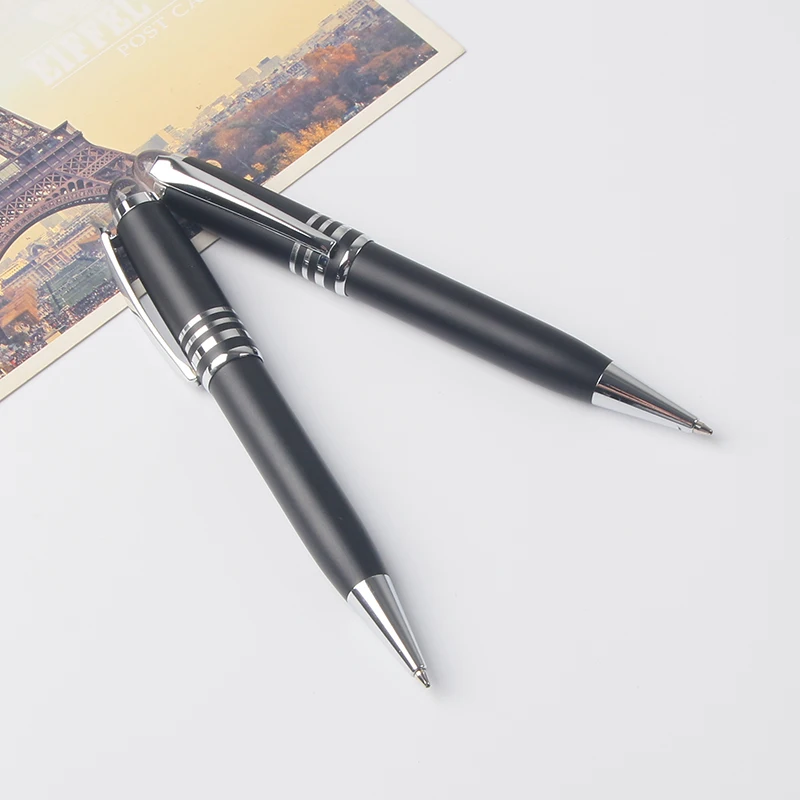 Promotional black ball pens custom pen with laser/engraved logo
