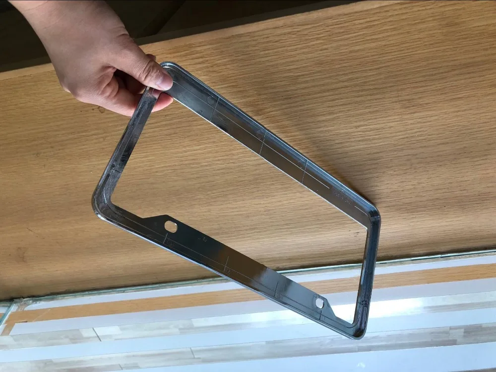 2018 hot sale factory supply chrome abs license plate frame