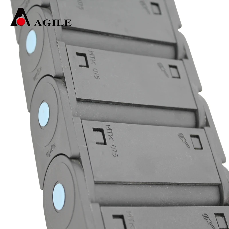 25*75 MTK series CNC reinforced nylon enclosed cable chain