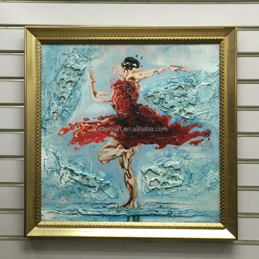 Skills Artist Hand-painted High Quality Abstract Dancer Tango Dancing Oil Painting On Canvas Handmade Tango