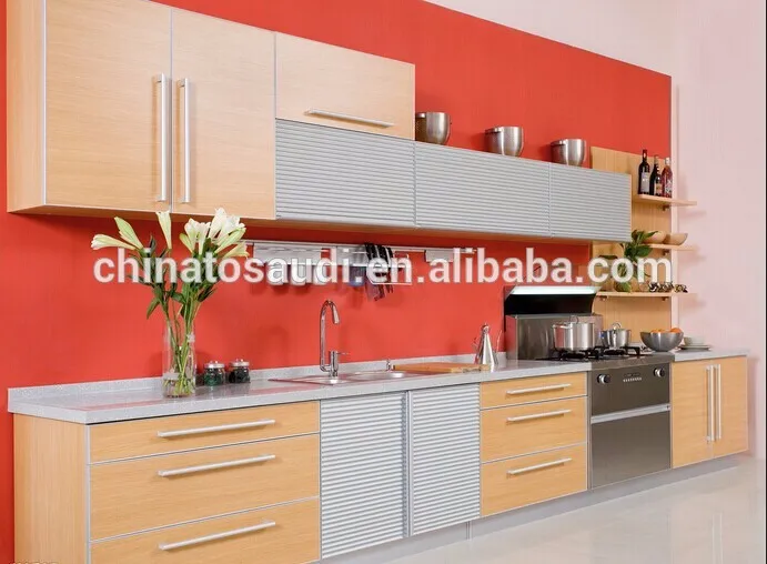 
2018 Best Seller Modern Aluminium Kitchen Cabinet With Aluminium Handle Design 