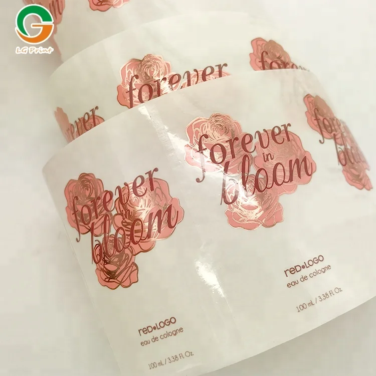 Waterproof custom wine bottle adhesive sticker labels printing