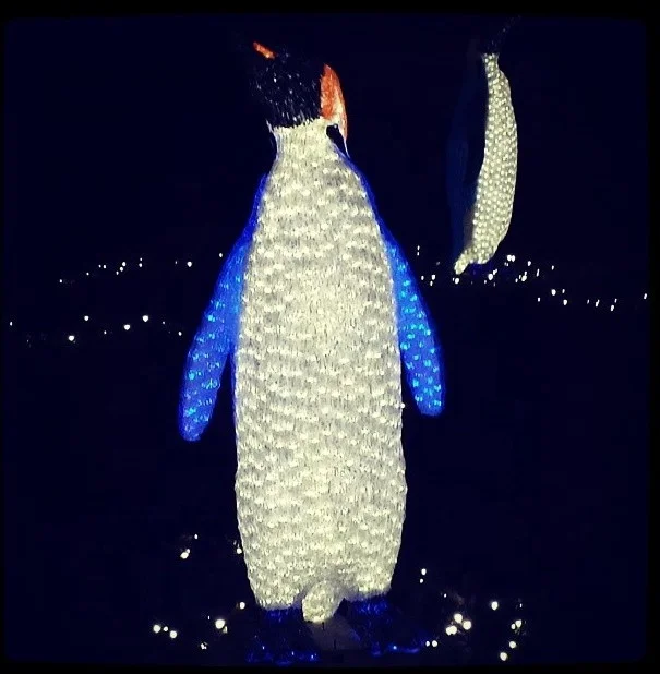 Penguin Motif Lights Outdoor Decoration Lights New Style Led 3D for Artificial Sea World Theme Park Zoo Christmas CE ROHS IP44