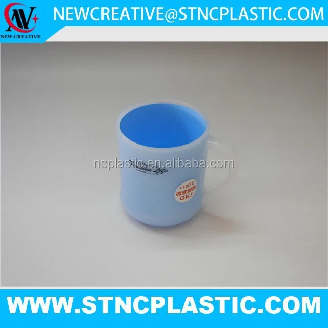 personalizados double color microwave insulatded plastic mug