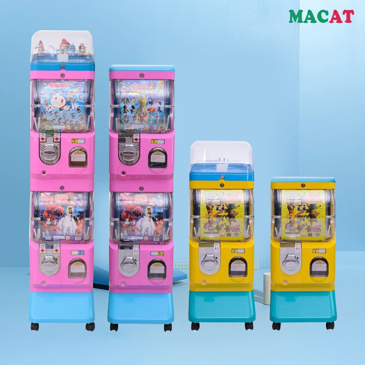 
Professional toy vending machine/China Bulk Vending Machines/New Double-deck Colorful No-electricity toys Vending Pusher Machine 