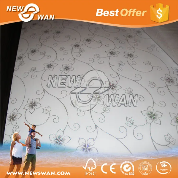 High Gloss UV Lacquered MDF sheet / Flower Pattern Acrylic MDF Board