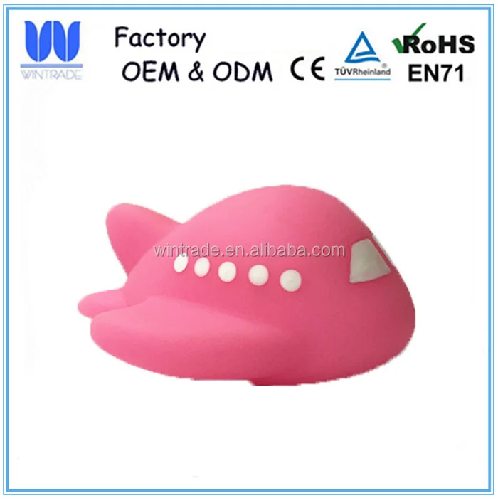 Рекламные нетоксичные мини-Самолеты/резиновые игрушки для ванной со светодиодной подсветкой