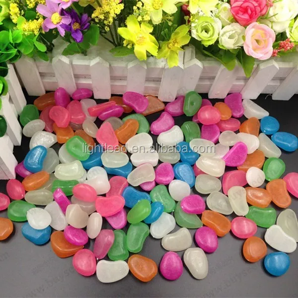 
luminescent glowing stone pebble for garden, path, route decoration 