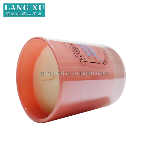 Оптовая продажа ароматические свечи парафина в цветной белой стеклянной банке с пользовательским логотипом