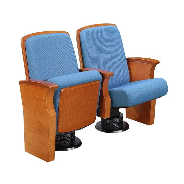China Factory Direct Wooden Auditorium Armchair Used Church Folding Seating Chair