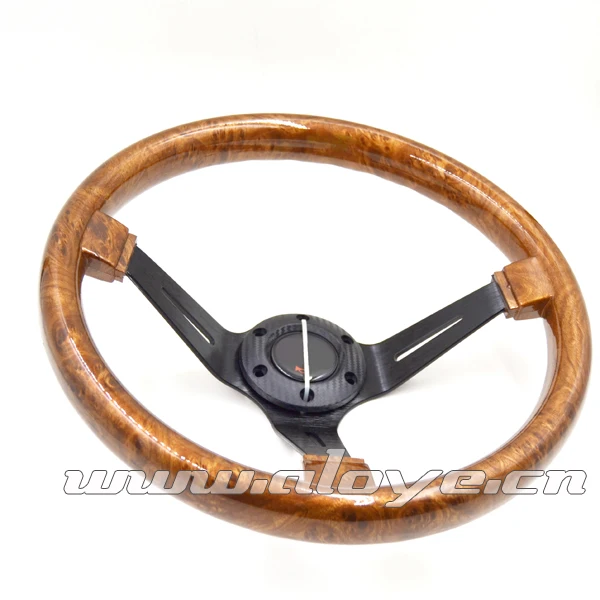 350 мм коричневый деревянный Автомобильный руль (70 мм PCD)
