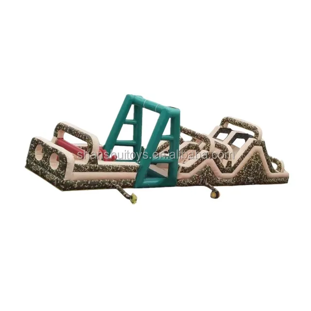 Factory Price outdoor amusement park Boot Camp Adult giant wipeout inflatable obstacle course for sale