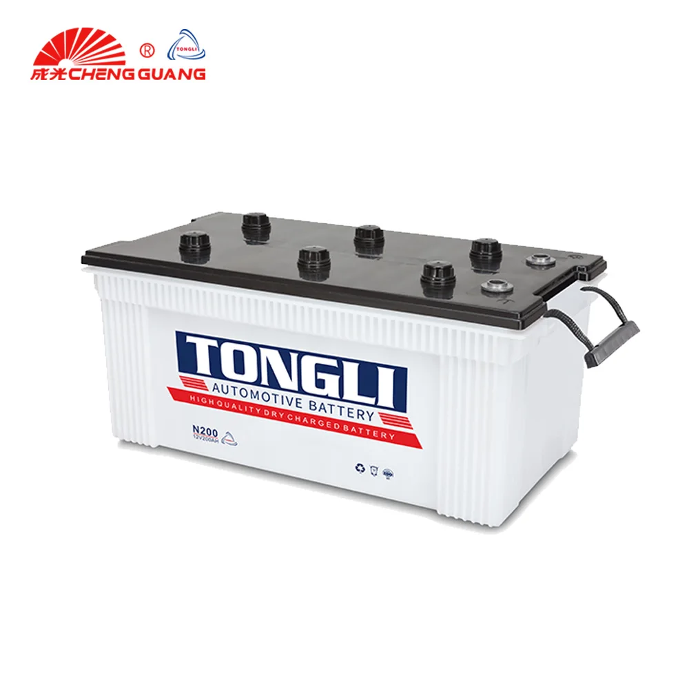 12 В батарея 200 ач сухая ячейка N200 глубокий цикл Автомобильная свинцово-кислотные грузовики и автобусы с длительным сроком службы по конкурентоспособной цене