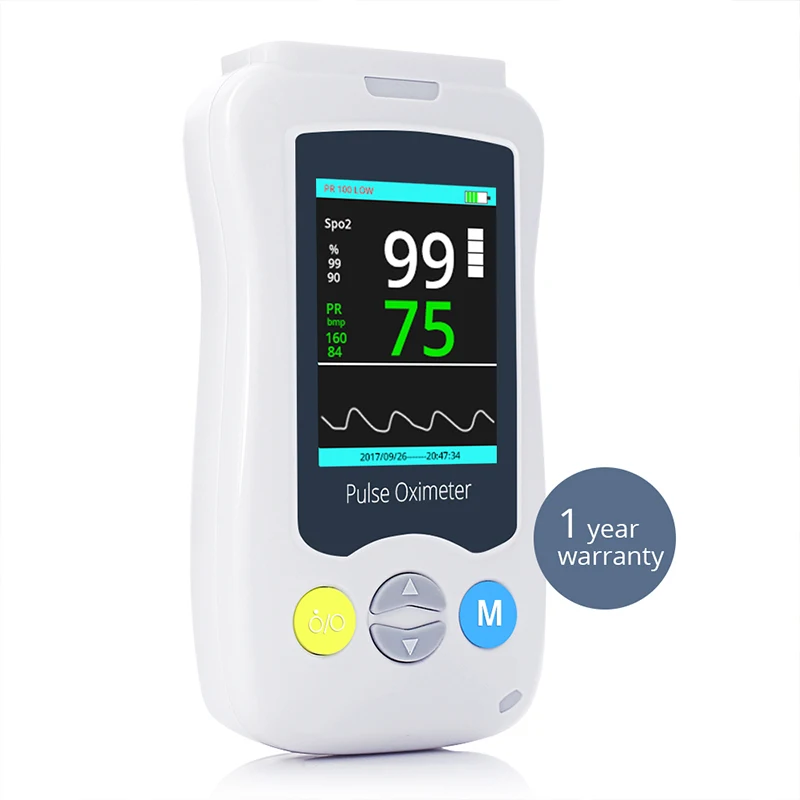 
2.4inch Handheld Pulse Oximeter blood oxygen Heart Rate Monitor Adult Kids Infant YK-820mini Oximetro 