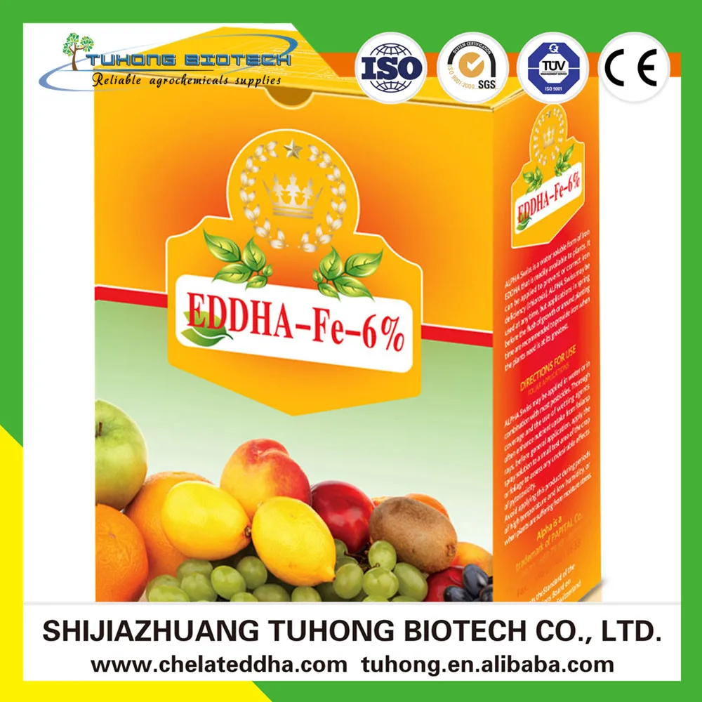 
Agriculture Fertilizer EDDHA Fe 6% Organic chelating ferric fertilizer 