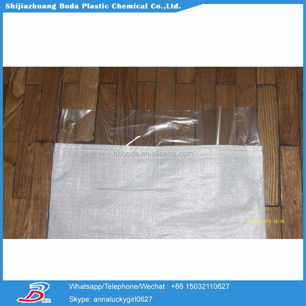 lamination Matt / bopp moistureproof 50kg white pp woven sugar bag with PE liner