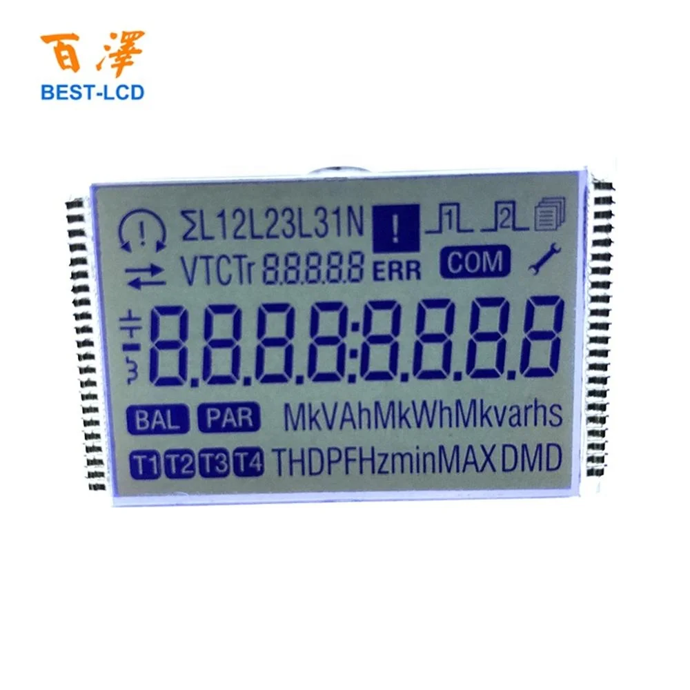 
3,0 V 6 часов широкий температурный по индивидуальному заказу сегмент STN серый цифровой преобразователь ЖК-дисплея с белой подсветкой для кВтч счетчиков электроэнергии 