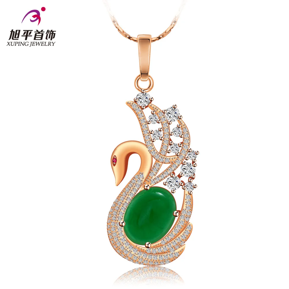 XL4064 xuping semi-precious stone jewelry fashion ruby gemstone pendant necklace jewelries