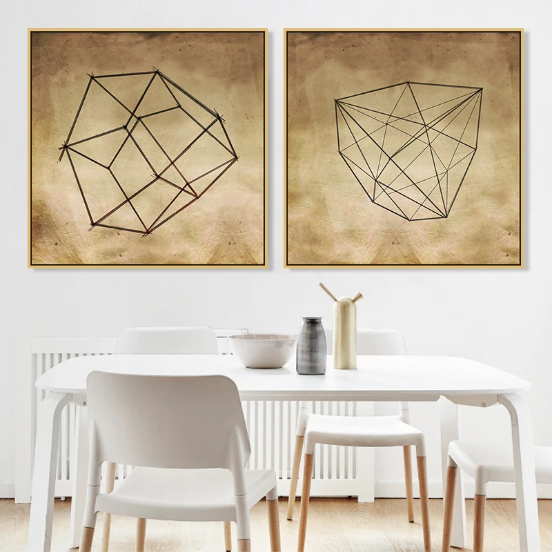 
Abstract Canvas Painting Posters Design Wall Art Pictures for Hotels 